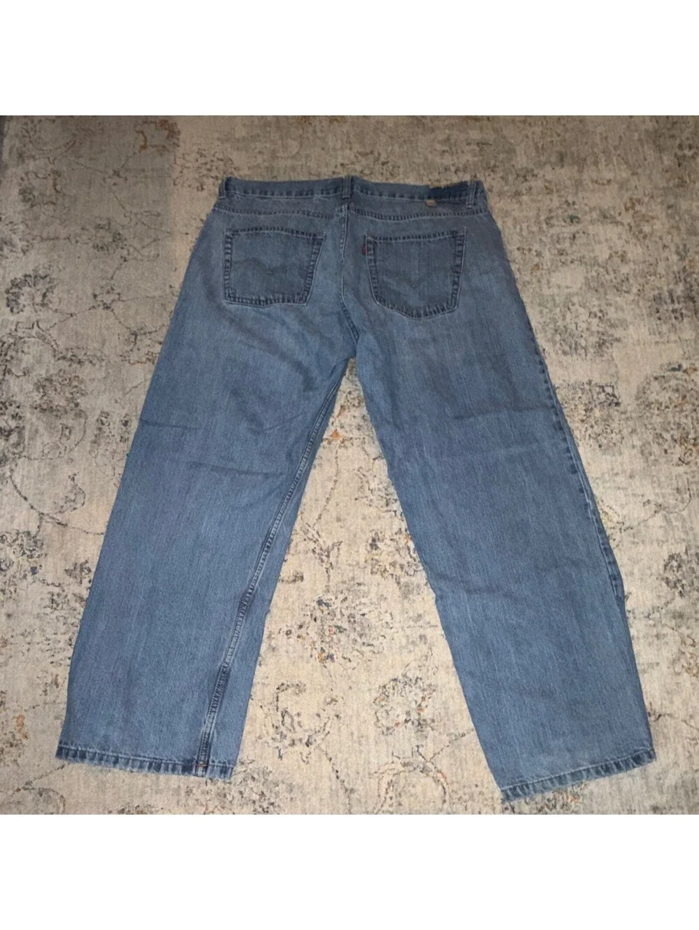 Levi’s 550 18 Husky Blue Light Wash Relaxed Straight Denim Jeans 5-Pocket A244